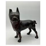 Cast Iron Dog Figurine with Dark Finish