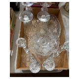Clear Etched Glassware Set