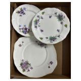 Bone China Plates with Floral Designs