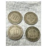 German 10 Pfennig Coins (1896-1917)