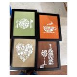 4 Framed 8ï¿½10 Artworks
