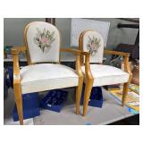 Vintage Arm Chairs with Embroidery