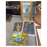 4-Piece Artwork Lot with Varied Styles