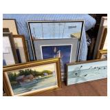 4-Piece Lot of Nautical Artwork