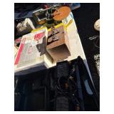 Table Lot With Tools and Equipment