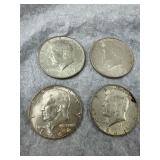 1964 Kennedy Half Dollars Lot of Four