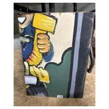 Hand-Painted Wooden Artwork, 15ï¿½21 Inches