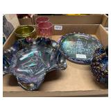 Carnival Glass Bowl, Plate, and More