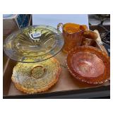 Carnival Glass Collection of Bowls and Pitchers