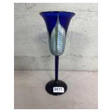 11-Inch Artist-Signed Art Glass Chalice