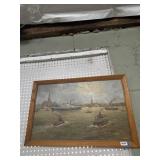 Framed Maritime Oil Painting by G. Kistler