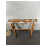 Wooden Luggage Rack With Fabric Straps