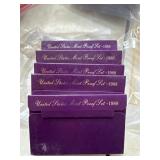 5 United States 1988 Proof Mint Sets