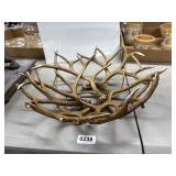 15-Inch Faux Antler Basket Bowl