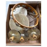 Percussion Instrument Lot with Tambourines