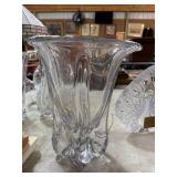 Crystal Vase with Flared Rim