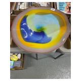 Decorative Blown Glass Bowl, 18-Inch