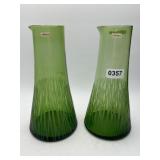 Views by Chamart Green Glass Vases