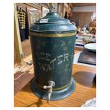 Green Metal Ice Water Dispenser