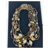 Multi-Strand Beaded Statement Necklace