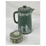 Green Wedgwood Jasperware Pitcher and Box