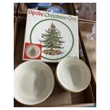 Spode Dish Set with Lenox Bowls