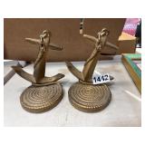 Anchor Bookends in Brass Finish