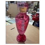 12-Inch Mary Gregory Style Glass Vase
