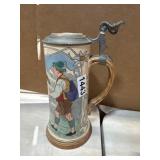 10-Inch German Ceramic Stein With Lid