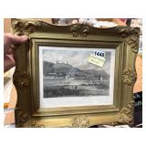 1872 Lithograph With Gilded Frame