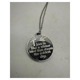 1977 Danbury Mint Sterling Pendant Necklace