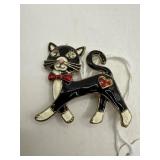 Betsy Johnson Enamel Cat Brooch