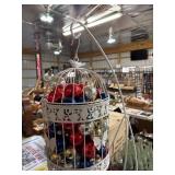 White Decorative Birdcage With Ornaments