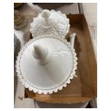 Fenton Silver Crest Dish and Vase Set