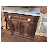 Wooden Cabinet with Marble Top