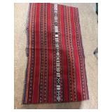 Handwoven Red Textile Rug or Blanket