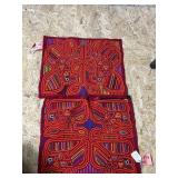 2 Embroidered Textile Panels