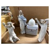 3 Lladro & 1 NAO Porcelain Figures