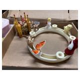 Ceramic Candle Holder with Decor Figures