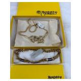 Two Gold-Tone Necklaces with Original Boxes