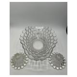 Imperial Glass Depression Bowl & Holders