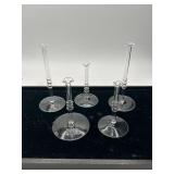 5 Glass Candle Holders