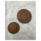 Two Chinese Copper Coins