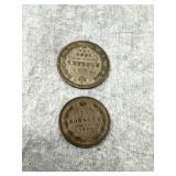 Russian Kopeks from 1880 and 1899
