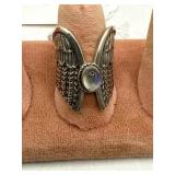 Sterling Silver Labradorite Wing Ring