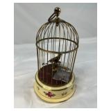 Vintage Mechanical Bird Cage Automaton