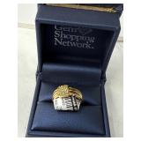 14K Yellow Gold Ring with Yellow Stones