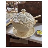 Ceramic Pot Lid and Ladle Set