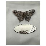 Sterling Silver Butterfly Brooch and Pin