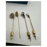4 Vintage Stick Pins